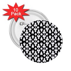 Dark Horse Playing Card Black White 2 25  Buttons (10 Pack)  by Mariart