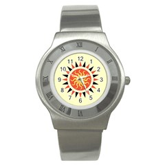 Yin Yang Sunshine Stainless Steel Watch by linceazul