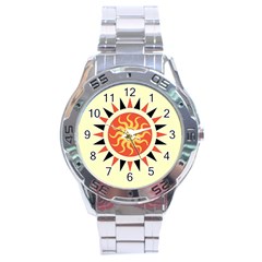 Yin Yang Sunshine Stainless Steel Analogue Watch by linceazul