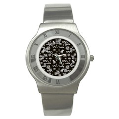 Aztecs Pattern Stainless Steel Watch by ValentinaDesign