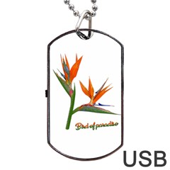 Bird Of Paradise Dog Tag Usb Flash (one Side) by Valentinaart