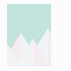 Montain Blue Snow Chevron Wave Pink Large Garden Flag (two Sides) by Mariart