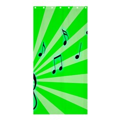 Music Notes Light Line Green Shower Curtain 36  X 72  (stall)  by Mariart