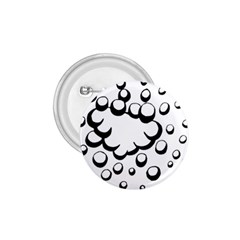 Splash Bubble Black White Polka Circle 1 75  Buttons by Mariart
