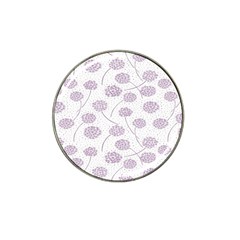 Purple Tulip Flower Floral Polkadot Polka Spot Hat Clip Ball Marker (10 Pack) by Mariart