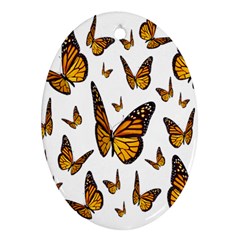 Butterfly Spoonflower Oval Ornament (two Sides) by Mariart