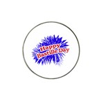 Happy Bastille Day Graphic Logo Hat Clip Ball Marker Front