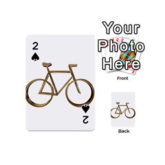 Elegant Gold Look Bicycle Cycling  Playing Cards 54 (mini)  by yoursparklingshop