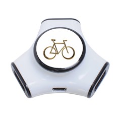 Elegant Gold Look Bicycle Cycling  3-port Usb Hub by yoursparklingshop