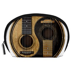 Old And Worn Acoustic Guitars Yin Yang Accessory Pouches (large)  by JeffBartels