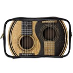 Old And Worn Acoustic Guitars Yin Yang Toiletries Bags 2-Side Back