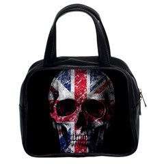 Uk Flag Skull Classic Handbags (2 Sides) by Valentinaart