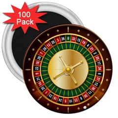 Casino Roulette Clipart 3  Magnets (100 Pack) by BangZart