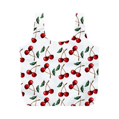 Cherry Red Full Print Recycle Bags (m)  by Kathrinlegg