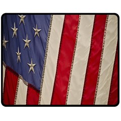 Usa Flag Fleece Blanket (medium)  by BangZart