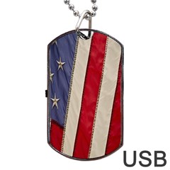 Usa Flag Dog Tag Usb Flash (two Sides) by BangZart