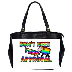Dont Need Your Approval Office Handbags (2 Sides)  by Valentinaart
