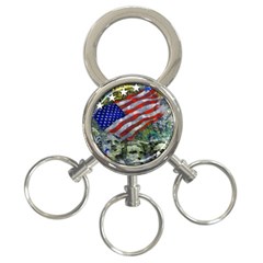 Usa United States Of America Images Independence Day 3-ring Key Chains by BangZart