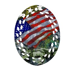 Usa United States Of America Images Independence Day Oval Filigree Ornament (two Sides) by BangZart