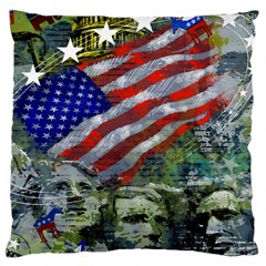 Usa United States Of America Images Independence Day Large Cushion Case (two Sides) by BangZart