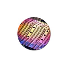 Optics Electronics Machine Technology Circuit Electronic Computer Technics Detail Psychedelic Abstra Golf Ball Marker (4 Pack) by BangZart