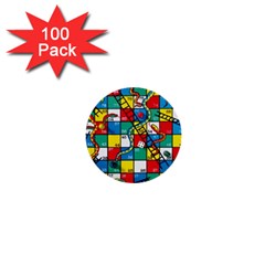 Snakes And Ladders 1  Mini Buttons (100 Pack)  by BangZart