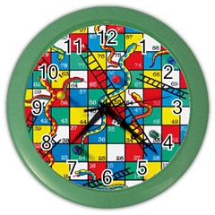 Snakes And Ladders Color Wall Clocks by BangZart