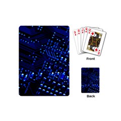 Blue Circuit Technology Image Playing Cards (mini)  by BangZart