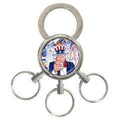 Independence Day United States Of America 3-ring Key Chains by BangZart