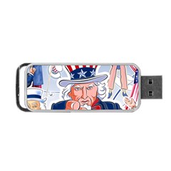 Independence Day United States Of America Portable Usb Flash (two Sides) by BangZart