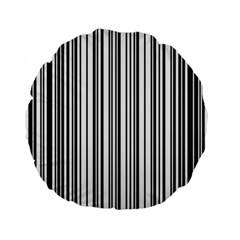 Barcode Pattern Standard 15  Premium Round Cushions by BangZart