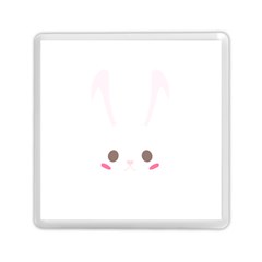 Rabbit Cute Animal White Memory Card Reader (square)  by Nexatart