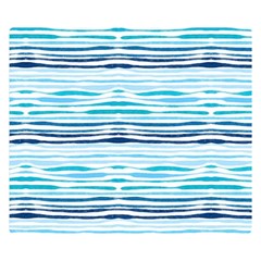 Watercolor Blue Abstract Summer Pattern Double Sided Flano Blanket (small)  by TastefulDesigns