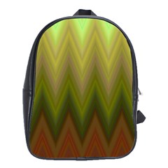 Zig Zag Chevron Classic Pattern School Bag (xl) by Nexatart