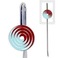 Double Spiral Thick Lines Blue Red Book Mark by Mariart