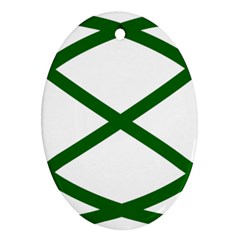 Lissajous Small Green Line Ornament (oval) by Mariart