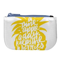 Cute Pineapple Yellow Fruite Large Coin Purse by Mariart