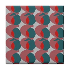Pink Red Grey Three Art Tile Coasters by Mariart
