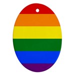Pride Flag Ornament (Oval) Front