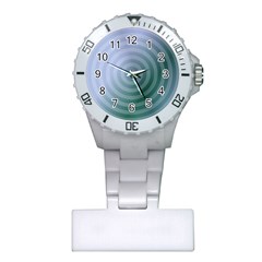 Teal Background Concentric Plastic Nurses Watch by Nexatart