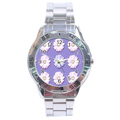 Daisy Flowers Wild Flowers Bloom Stainless Steel Analogue Watch by Nexatart