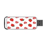 Red Fruit Strawberry Pattern Portable USB Flash (Two Sides) Front