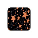 Guitar Star Rain Rubber Square Coaster (4 pack)  Front