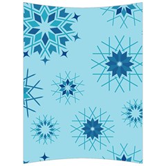 Blue Winter Snowflakes Star Back Support Cushion by Mariart