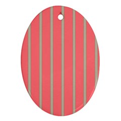Line Red Grey Vertical Ornament (oval) by Mariart