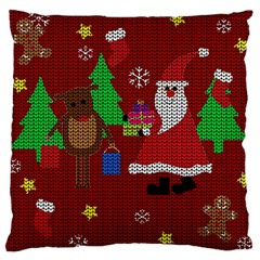 Ugly Christmas Sweater Large Cushion Case (one Side) by Valentinaart