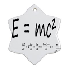 E=mc2 Formula Physics Relativity Snowflake Ornament (two Sides) by picsaspassion