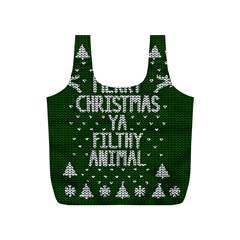 Ugly Christmas Sweater Full Print Recycle Bags (s)  by Valentinaart