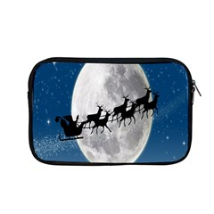 Santa Claus Christmas Fly Moon Night Blue Sky Apple Macbook Pro 13  Zipper Case by Alisyart