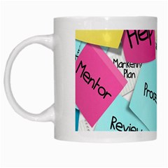 Stickies Post It List Business White Mugs by Celenk